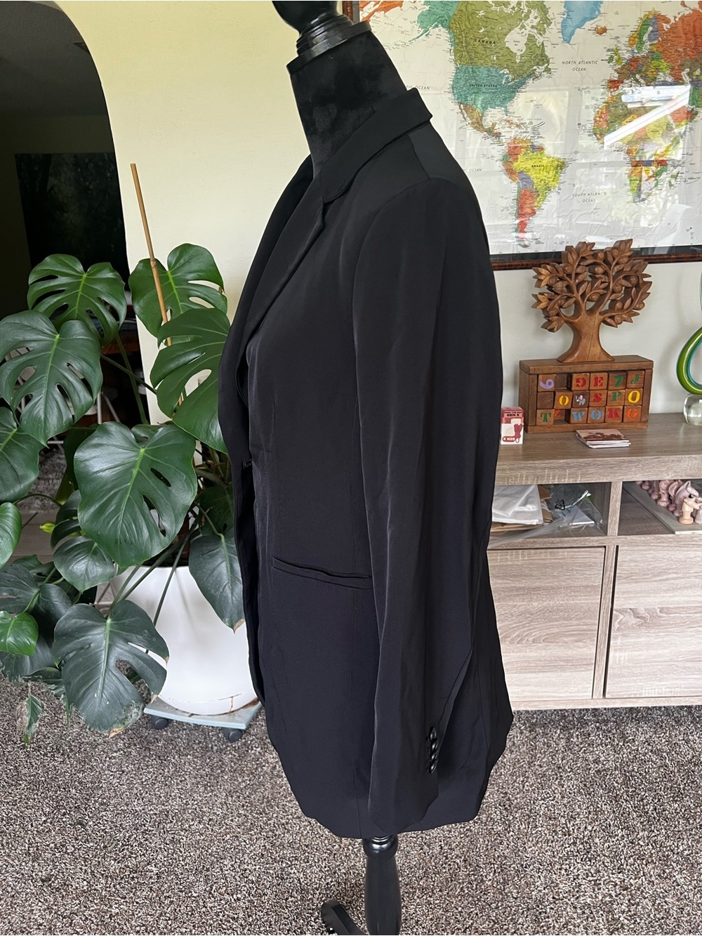 H&M Black Single-Button Women's Blazer - Picture 4 of 10